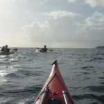 Team Fat Paddler passing Grotto Point and heading for Middle Head
