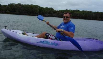 Big bad Darro (as Gracie calls him) enjoying a leisurely paddle