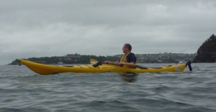 Grumm starting out to sea and hoping he doesn't drown today