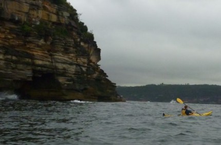 Caves in the cliffs of Middle Head