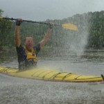 Alan's first run through the waterfall