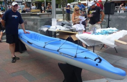 Timbo and his new kayak - haha!