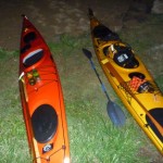 Boats in the darkness, banks of the Hawkesbury River