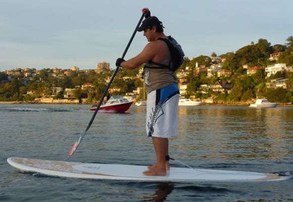 Rand on his SUP. It looks easier than it is!!