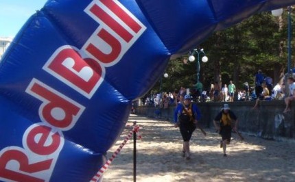 FP chased down by Timbo on the final stretch
