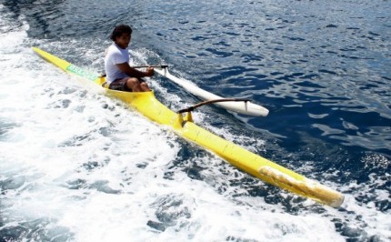 When there's no waves, surf the ferry wake! (Photo: Doug McFarlane)