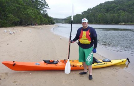 The beginning - a fat bloke with his first kayak