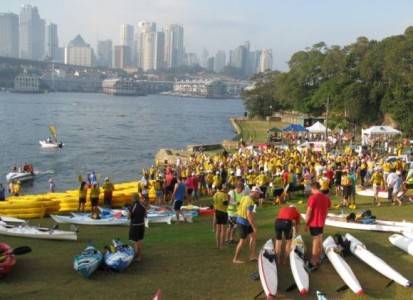 Paddlers gathering