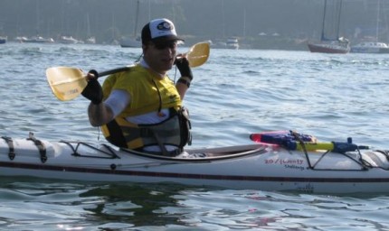 Alan stretching before the start