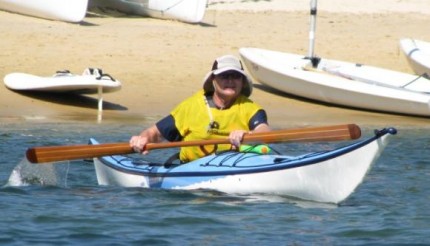 Timbo paddling the gentle waters of Balmoral Beach