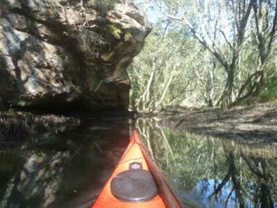 Overhanging cliffs