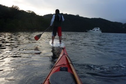 FP lazily slip-streaming Rand on his SUP - haha!