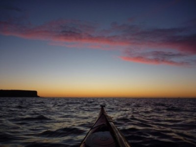 Breaking light over the Tasman Sea. Beautiful.