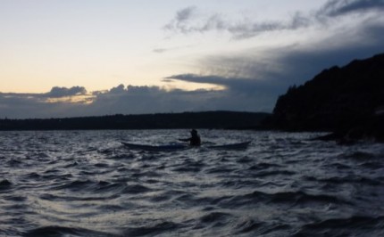 The Famous Tim Kennings bobbing around in the dark at Middle Head