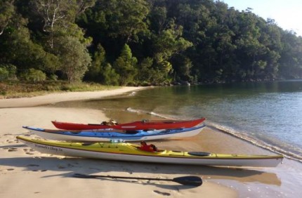 Kayaks at rest, Portugese Beach, Pittwater
