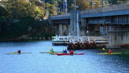 The social set making their way under The Spit Bridge