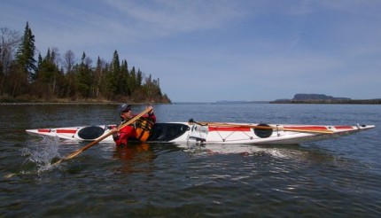 Joe playing in the Tahe, one of his many kayaks!