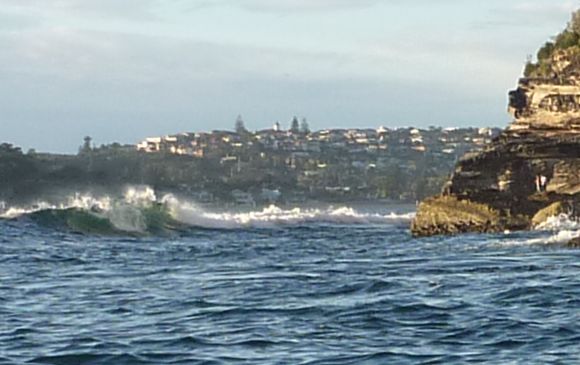 Little early morning breakers at Middle Head