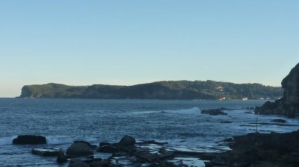Looking from the point back to Avoca.