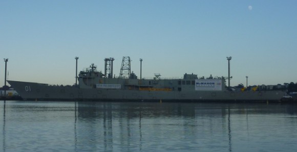 HMAS Adelaide - stripped down and ready to be turned into an artificial reef