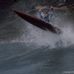 Eric Breaks the Wave Barrier in a Tsunami X-1 Rocket (photo by Jim Kakuk)