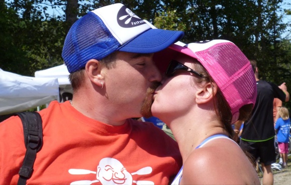 Sharing some Team Fat Paddler love at the finish line!