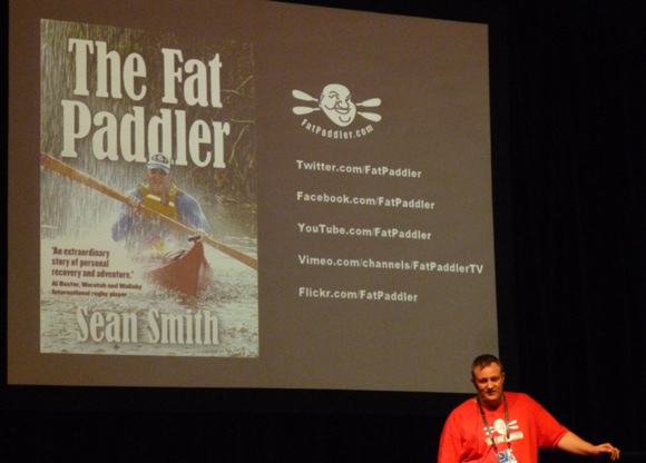 Launch of The Fat Paddler onstage at the Sydney International Boat Show