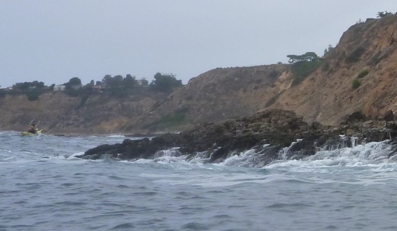 I sat mesmerised, watching the swell moving in and out of the Palos Verdes rocks