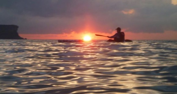 FP watched the sunrise from his Stellar SR surf ski. Magnificent!