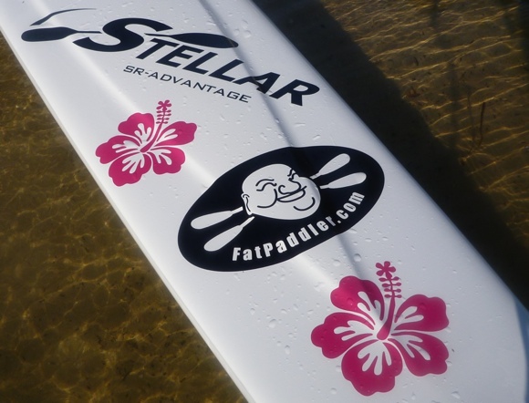 Loving the Stellar SR surf ski... yes, even with the flowers on it
