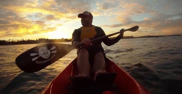 A gorgeous Sunday sunset over Manly Beach, Australia - there are worse places to paddle