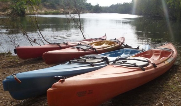 Team Fat Paddler's Nat gets ready to paddle Australia's top end