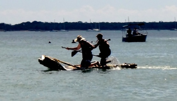 Paddle faster, I hear banjos! Darwin Beer Can Regatta