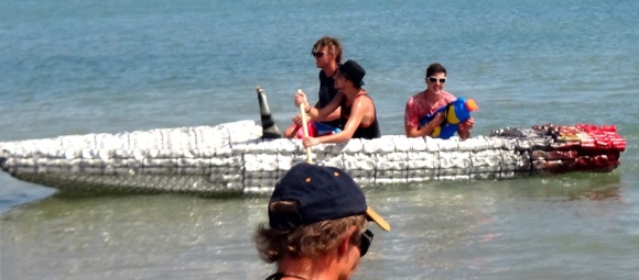 All sorts of boats have a go at the Darwin Beer Can Regatta