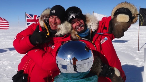 Extreme South - Cas and Jonesy at the South Pole