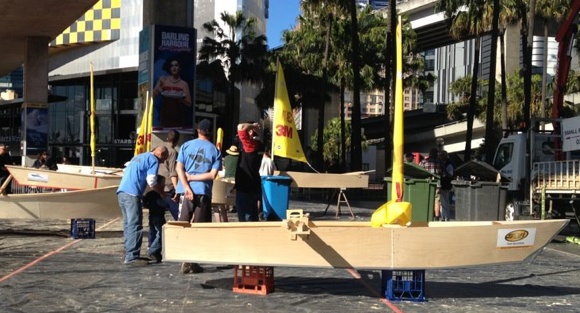 Boats made in only 2 hours! Sydney International Boat Show Boat Builders Competition