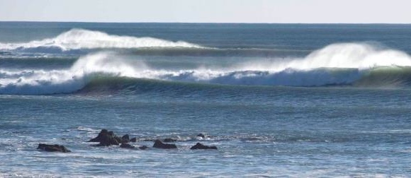 The incredible left-hand surf break at Raglan