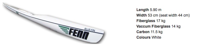 Fenn Blue-Fin surfski specs