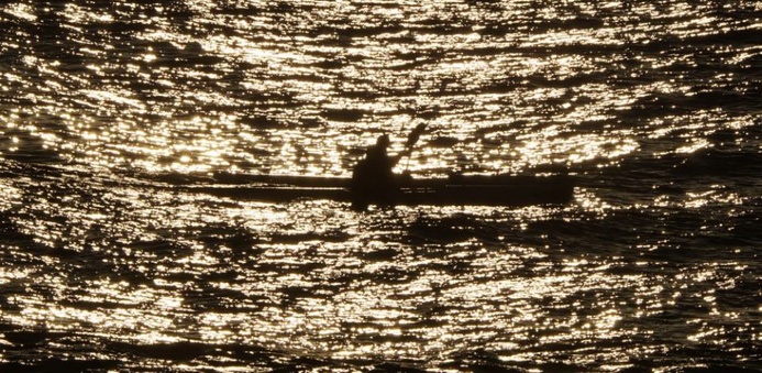 Surfskis at dawn, Manly Australia