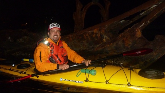 Midshipman Mike gets up close to a shipwreck